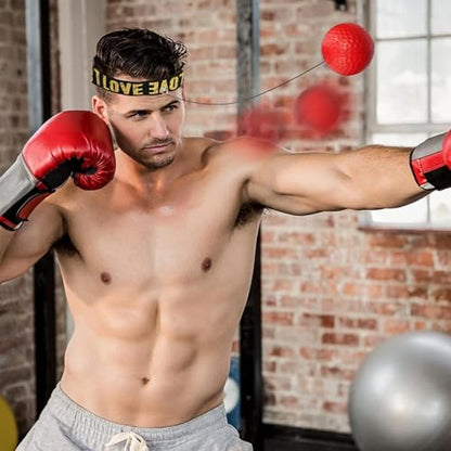 Upgraded Boxing Reflex Ball, Boxing Training Ball, Boxing Ball with Headband, Speed Training Suitable for Adult/Kids Best Boxing Equipment for Training, Hand Eye Coordination and Fitness