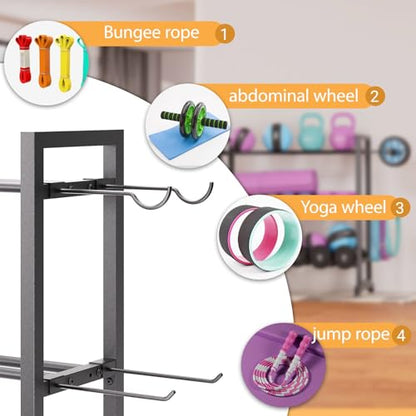 Adjustable 3-Tier Dumbbell Rack – Heavy-Duty Metal Weight Storage Stand for Dumbbells, Kettlebells, and More – Space-Efficient Home Gym Organizer – 396 lb Capacity (Dumbbells Not Included)