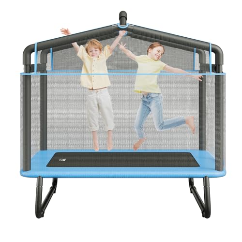 VEVOR 6FT Trampoline 72" Indoor/Outdoor Trampoline, Mini Trampolines with Safety Enclosure Net, Gymnastics Bar, Hammock, Recreational Trampoline Birthday