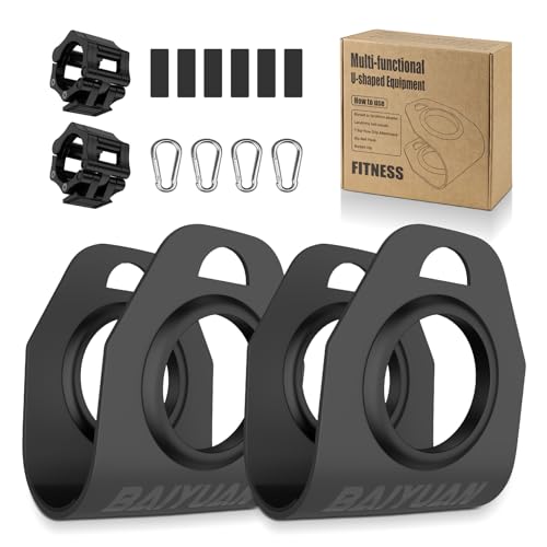 Home Gym Clips, Convert Dumbbells to Barbell, Turn Bars into Landmines, T-Bar Row with Any Grip, Hook Dumbbells on Dip Belts, Versatile Weightlifting Accessory for Olympic - color: Black, size: Olympic 2", Pair