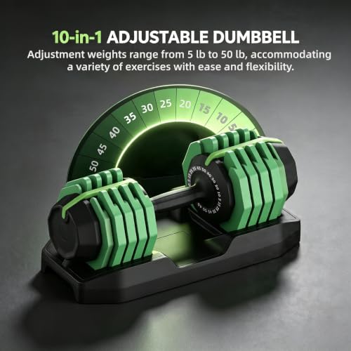 25/50/55 lbs Pair Adiustable Dumbbell Set, Adiust Dumbbell Weight for Exercises Pair Dumbbells for Men and Women in Home - color: 50LBS Pair