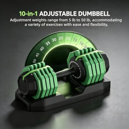25/50/55 lbs Pair Adiustable Dumbbell Set, Adiust Dumbbell Weight for Exercises Pair Dumbbells for Men and Women in Home - color: 50LBS Pair