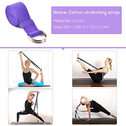 Yoga Block 5pcs Yoga Equipment Set Include Yoga Ball Yoga Blocks Stretching Strap Loop Band Exercise Band