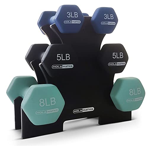 Neoprene Dumbbell Weights Set w/Rack, Home Gym Equipment - Portable Weighted Exercise Dumbbells for Fitness, Training, and Lifting Workouts - color: Blues, size: 32 LB