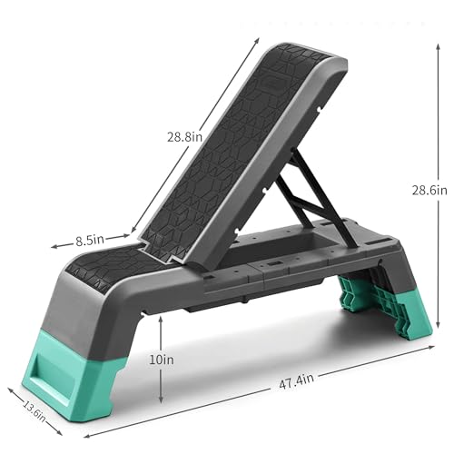 leikefitness Exercise Step Platform, Multifunctional Aerobic Deck - color: Black