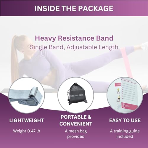 Adjustable Fabric Resistance Bands, Non-Slip Exercise Bands for Men and Women, Perfect Workout Bands for Glutes and Lower Body Training - 1 Pack