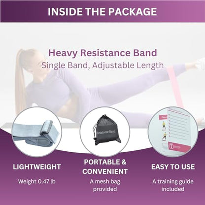Adjustable Fabric Resistance Bands, Non-Slip Exercise Bands for Men and Women, Perfect Workout Bands for Glutes and Lower Body Training - 1 Pack