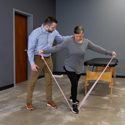 Flat Resistance Bands for Upper and Lower Body Strength Training and Exercise. (Non-Latex Flat Physical Therapy Exercise Bands - 4" x 25 Yards or 4" x 5 Feet)