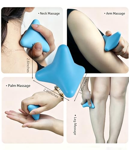 Manual Trigger Point Massage Tool Manual Massager Ball for Muscle Knot Deep Tissue Relief Myofascial Release Physical Therapy Hip Hand Back Small Massager Ball for Plantar Fasciitis Pain Relief Blue - color: Blue