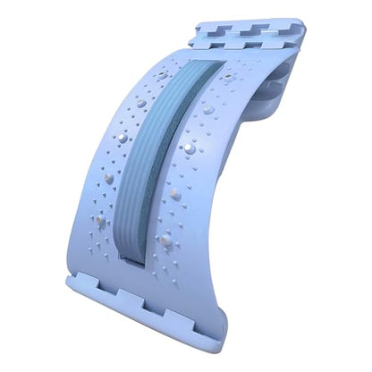 Back Stretcher for Lower Back Pain Relief,4 Lever Lumbar Support Board for Spine Decompression and Scoliosis Relief,Crack Your Back with This Cracking Device (Blue) - color: Blue