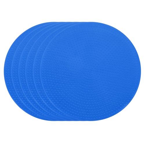 Spot Markers 4 Inch, 6 Pcs Non-Slip Floor Dots Agility Markers Flat Field Cones Poly Dots for Gym PE Speed Training Dance Soccer Basketball Sports, Blue