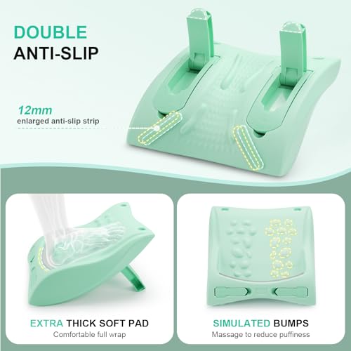 Calf Stretch Board & Back Stretcher – Adjustable Slant Board,Lumbar Pillow,and Foot Rest 4-in-1 for Deep Muscle Relief,Post-Workout Recovery and Injury Prevention