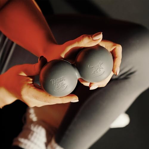 Tiger Ball Peanut 2.4 Foam Roller – Deep Tissue Massage Ball for Back & Neck, Myofascial Trigger Point Therapy Tool, Dual Silicone Balls with Gription – Compact, Portable, Non-Slip Recovery Roller