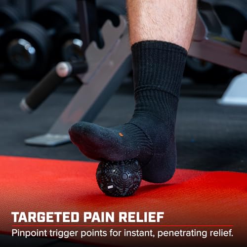 Massage Ball - Deep Tissue Muscle Knot Release Tool - Back, Legs, Shoulders, and More (3" Black Massage Ball) - color: 3" Black Massage Ball