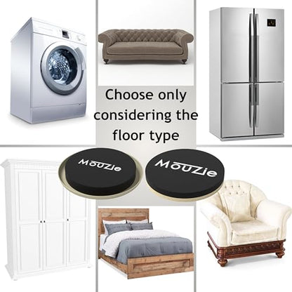 8+8 Beige 3 1/2 Inch Reusable Heavy-Duty Mover Large Appliance and Furniture Sliders Coasters Super Movers Tool Pads for Easy Moving Over Carpet Hardwood Concrete Tile Wood Floors no Lifter Included