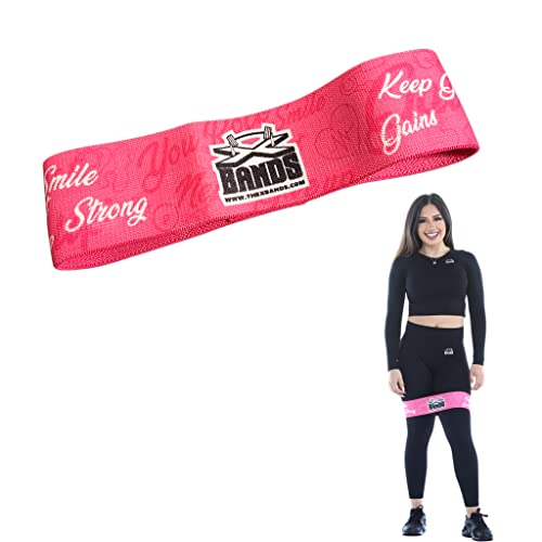 Exercise Resistance Bands - Non-Slip Extra Thick Fabric Hip Loop Booty Bands - 20, 30, 40, 50 lb - Fitness Workout for Legs, Butt Training, Stretching, Yoga - color: 40lb - Pink Peach, size: Large-X-Large
