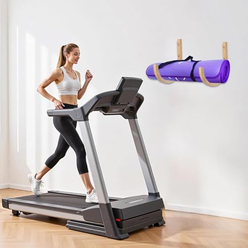 Yoga Wall Stand, Wooden Storage Rack, Fitness Organizer with Easy Install, Exercise Holder with Durable Grip, 9.84x9.06inch Gym Accessory, Home Fixture for Resistance Band Storage
