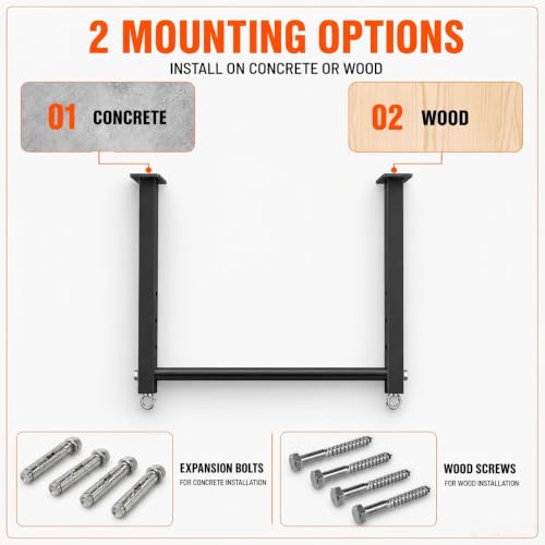 Ceiling Mount Pull Up Bar, 700lb, Fit 24" Ceiling Beam Spacing