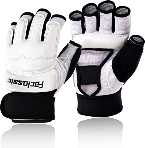Kickboxing Sparring Gloves MMA Gloves Boxing Gloves for Men Women Kids Half Finger Punching Bag Gloves Fighting Gloves for Men Women Boxing Training - color: white, size: X-Small