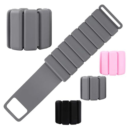 2 LB Adjustable Women's Wrist, Ankle Weights - Silicone 2-Piece Set, Waterproof, Comfortable and Breathable, Great for Yoga, Running, Swimming, Pilates - Great for Workouts