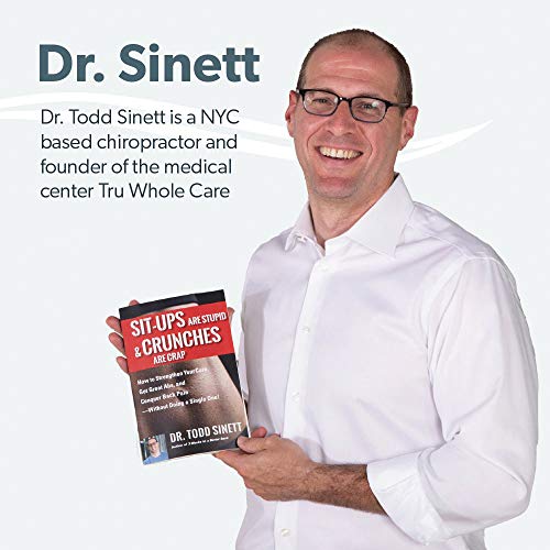 (Grey) + Sit-Ups are Stupid & Crunches are Crap Book, Back Stretcher Lumbar Support Spine Alignment & Back Pain Relief By Dr. Todd Sinett