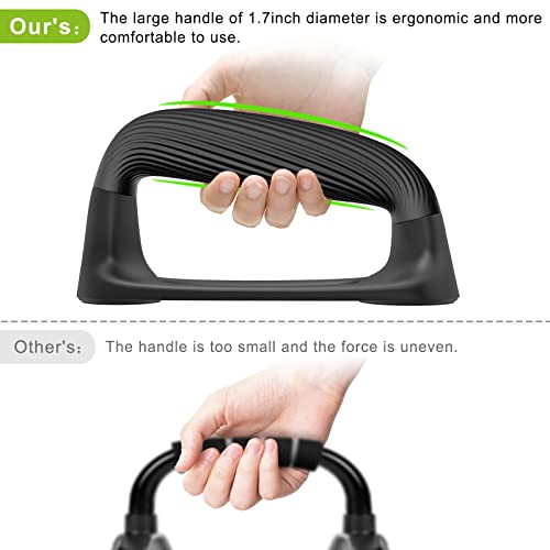 Kipika Push Up Bars, Pushup Stands With Thickened Soft Plastic Handle, Stable and Non-Slip Base, Pushup Handles Perfect for Floor Strength Training