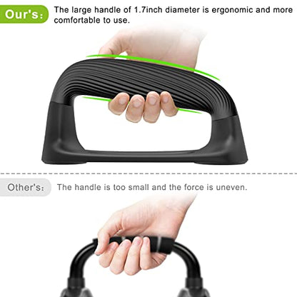 Kipika Push Up Bars, Pushup Stands With Thickened Soft Plastic Handle, Stable and Non-Slip Base, Pushup Handles Perfect for Floor Strength Training