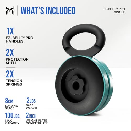 Kensui EZ-BELL Adjustable Kettlebell Handle for Weight Plates - size: PRO (100lb Capacity)