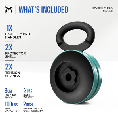 Kensui EZ-BELL Adjustable Kettlebell Handle for Weight Plates - size: PRO (100lb Capacity)