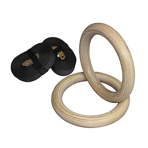 BESPORTBLE Pair Gymnastic Rings Fitness Ring Exercise Rings Workout Rings aldult Stretch Ring Bamboo Child - color: Multi