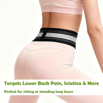 Lightweight Lower Back Brace for Women Men: Narrow Lumbar Support for Pain Relief/Adjutable Dual Compression Belt Alleviates Pain in Lower Back, Leg, Pelvis, Hip&Spine Sciatica/Good for Work Excercise - size: Small