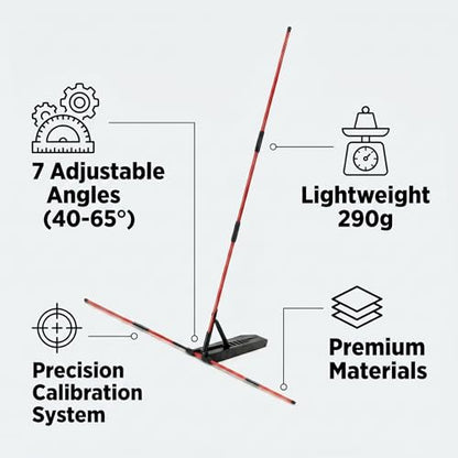 Golf Alignment Stick Holder Adjustable Angle Swing Trainer Aid Fiberglass Rods PVC Sleeve Plane Corrector Portable ABS Base for Men Women Putting Drills Red Black
