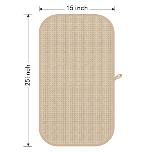 HOMEXCEL 4 Pack Gym Towels, Microfiber Yoga Towels for Bathroom, Ultra Soft, Highly Absorbent and Quick Dry Towel for Gym, Shower, Fitness, Spa 15 x 25 Inch - color: Brown