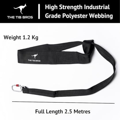 Tib Bros Premium Sled Strap- 8ft Long Belt for Backwards Sled Dragging, ATG Workouts