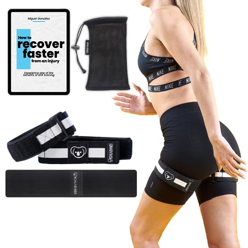| Booty Blood Flow Restriction Bands For Women With Training Guide For Legs, Glutes, Occlusion Bands For Workout, BONUS Fabric Resistance Loop, Tone & Lift Your Butt, Squat, Thigh, Fitness