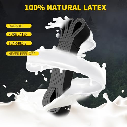 Resistance Band Pull up Band Fitness Exercise Bands Natural Latex for Workout Body Stretch Powerlifting Band Fitness Sport Training at Home/The Gym - color: black