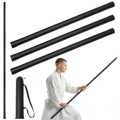 4ft & 6ft Collapsible Foam-padded Bo Staff, Safe Martial Arts Training & Practice Stick for Beginners, Escrima & Yoga, Portable with Carry Bag