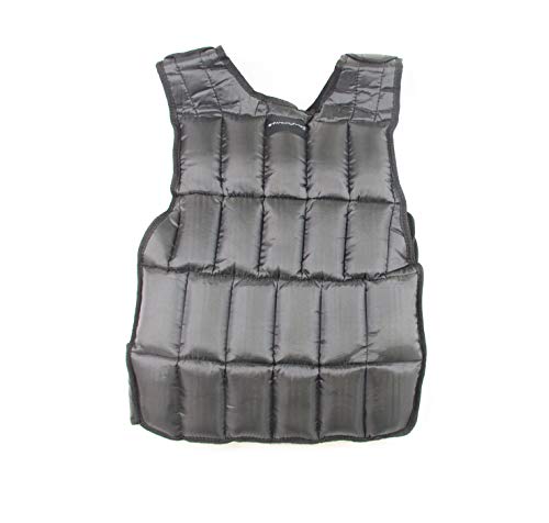 40 Pound Adjustable Weighted Vest with 38 Removable Weights - Weight for Men and Women Strength Training Vests Running, Calisthenics, at Home Workout, 19.5kg, Black, Variable