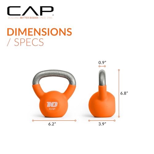 CAP Neoprene Coated Kettlebells - Multiple Sizes - size: 10.0 Pounds