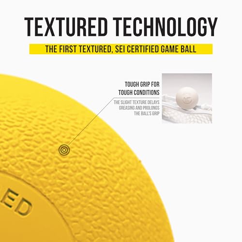 Pearl LT Textured Lacrosse Balls by Guardian Innovations - SEI Certified Meet NOCSAE Standards for Games. Official Game Balls of Top NCAA Programs, Tournaments and Leagues - color: Yellow, size: 50 Pack