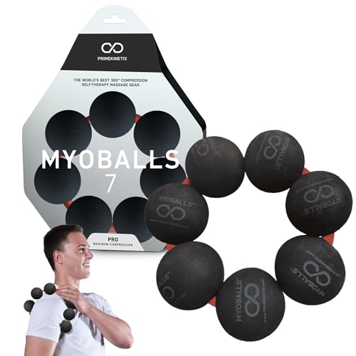 PRIMEKINETIX MyoBalls Massage Therapy Balls - 360° Relief for Plantar Fasciitis, Shin Splints, Tight Calves & IT Band - Deep Tissue Trigger Point Tool for Athletes & Active Lifestyles - 7 Ball Set - size: MyoBalls Pro 7