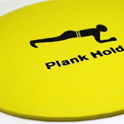 Fitness Health Flat Round Disc Markers | Exercise Workout | Non Slip Circuit Training Set | Outdoor/Indoor Sports Landmark Track and Field Markers | Yellow 10 Exercise Set