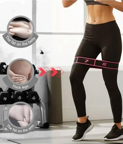 Fitness Resistance Bands for Stretching, Stretch Band for Working Out, Numbered 8 Section Adjustable Elastic Strap, Yoga Pilates Flexibility Training, Multifunction Full Body Leg Stretcher