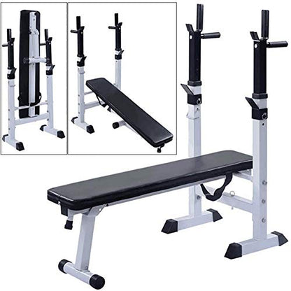 Dip Stand Weightlifting Stand Adjustable Height Bench Press Rack Home Gym Fitness Workout Equipment Foldable Weight Bench Multi-Function Barbell Rack