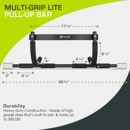 ProsourceFit Pull Up Bar for Multi Use Fitness & Home Gym Exercise - style: Multi Grip Light