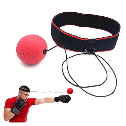 Boxing Reflex Ball with Headband, Softer Than Tennis Ball, Perfect for Reaction, Agility, Punching Speed, Fight Skill and Hand Eye Coordination Training
