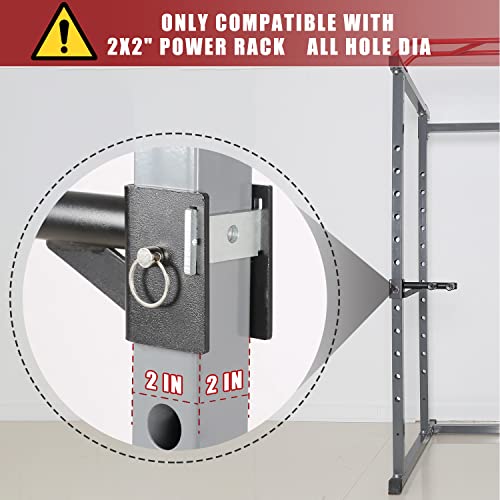 Dip Bar Attachments for 2" x 2" or 3" x 3" Power Rack - Narrow & Wide Dips Double Handles (Patent Pending) - color: For 2" x 2" Rack
