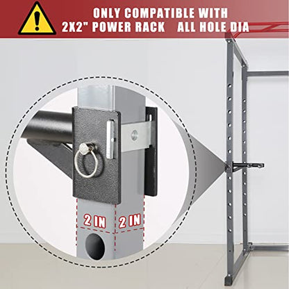 Dip Bar Attachments for 2" x 2" or 3" x 3" Power Rack - Narrow & Wide Dips Double Handles (Patent Pending) - color: For 2" x 2" Rack