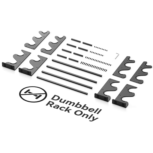 Dumbbell Rack Stand for Home Gym: Rack Only Holder for Dumbbells, Free Weights, 400LB Capacity Heavy-Duty Compact Storage Organizer