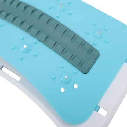 Back Stretcher, Adjustable Height Lumbar Traction Device with Manual Air Pump and Lightweight Design for Home Office Gym Users